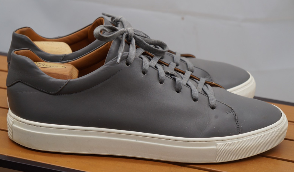 M. Gemi - Men's Luxury Italian Leather Sneakers (Italy 46/US 13, Gray)